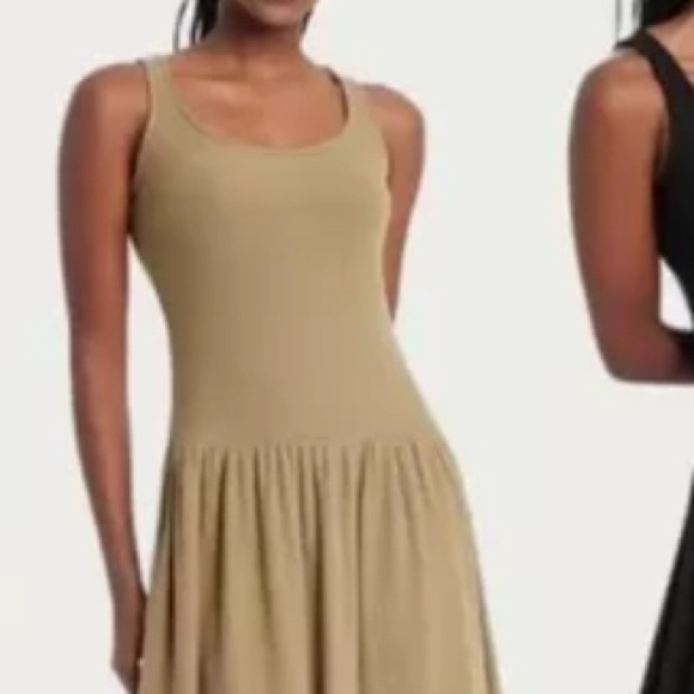 NWT~Universal Thread Tan Sleeveless Maxi Sundress drop waist textured SZ XXL - Picture 2 of 10
